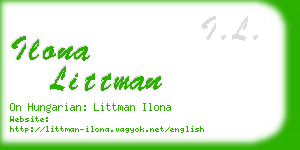 ilona littman business card